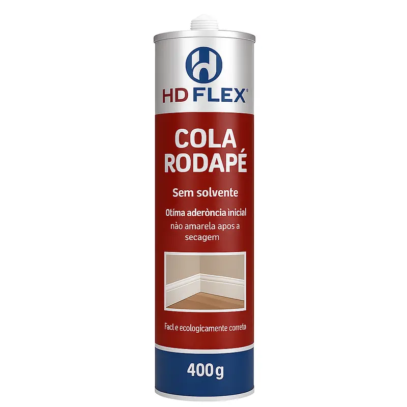 Cola Bisnaga 400 G Hd Flex – Fixador De Rodapé Mdf, Madeira E Eps