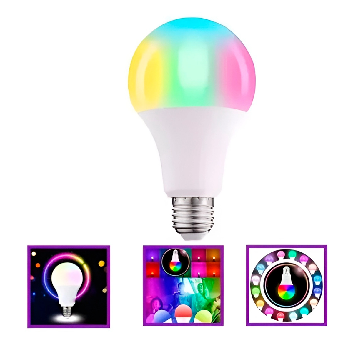 Lâmpada Rgb Led 16 Cores Iluminação Festa Colorido