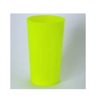 Copo Eco 500ml Fechado Amarelo Neon