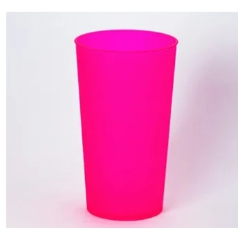 Copo Eco 500ml Fechado Rosa Neon