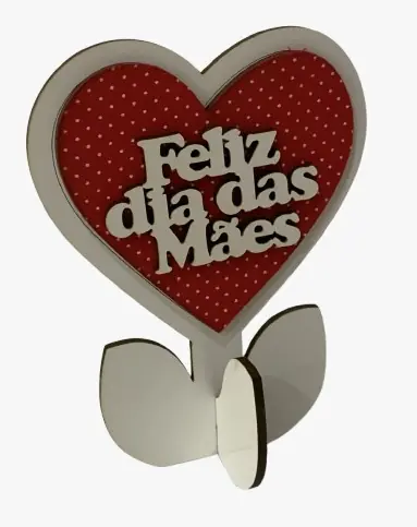 Tulipa Decorativa Mdf Coracao Maes 577 Pense
