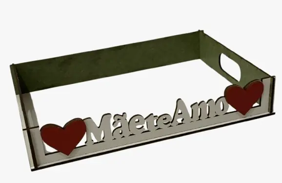 Bandeja Mdf Mae Te Amo 29x20cm 5784 Pense