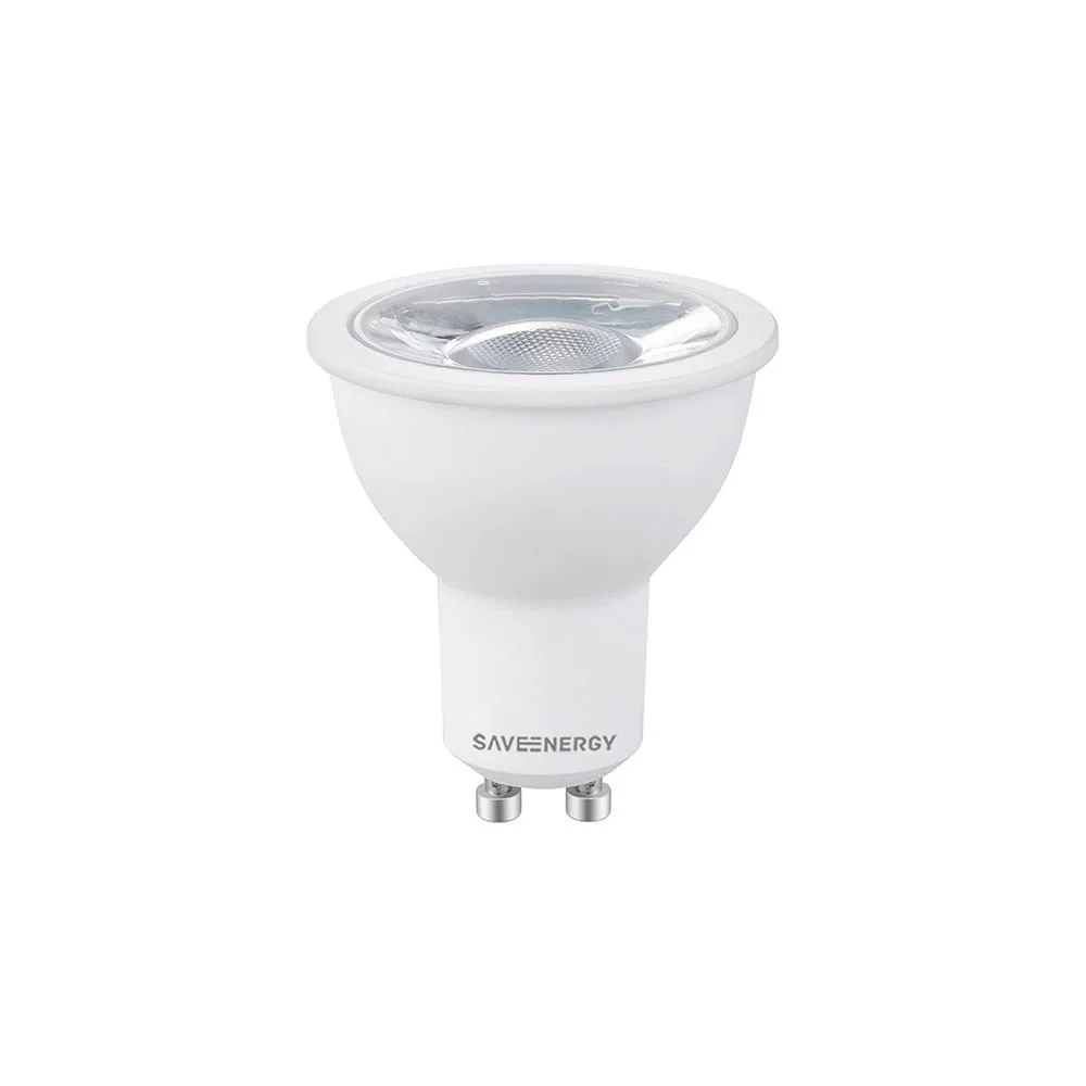 10 Lâmpada Led Save Energy Dicróica Mr16 4,8w Gu10 Bivolt 2700k Luz Amarela