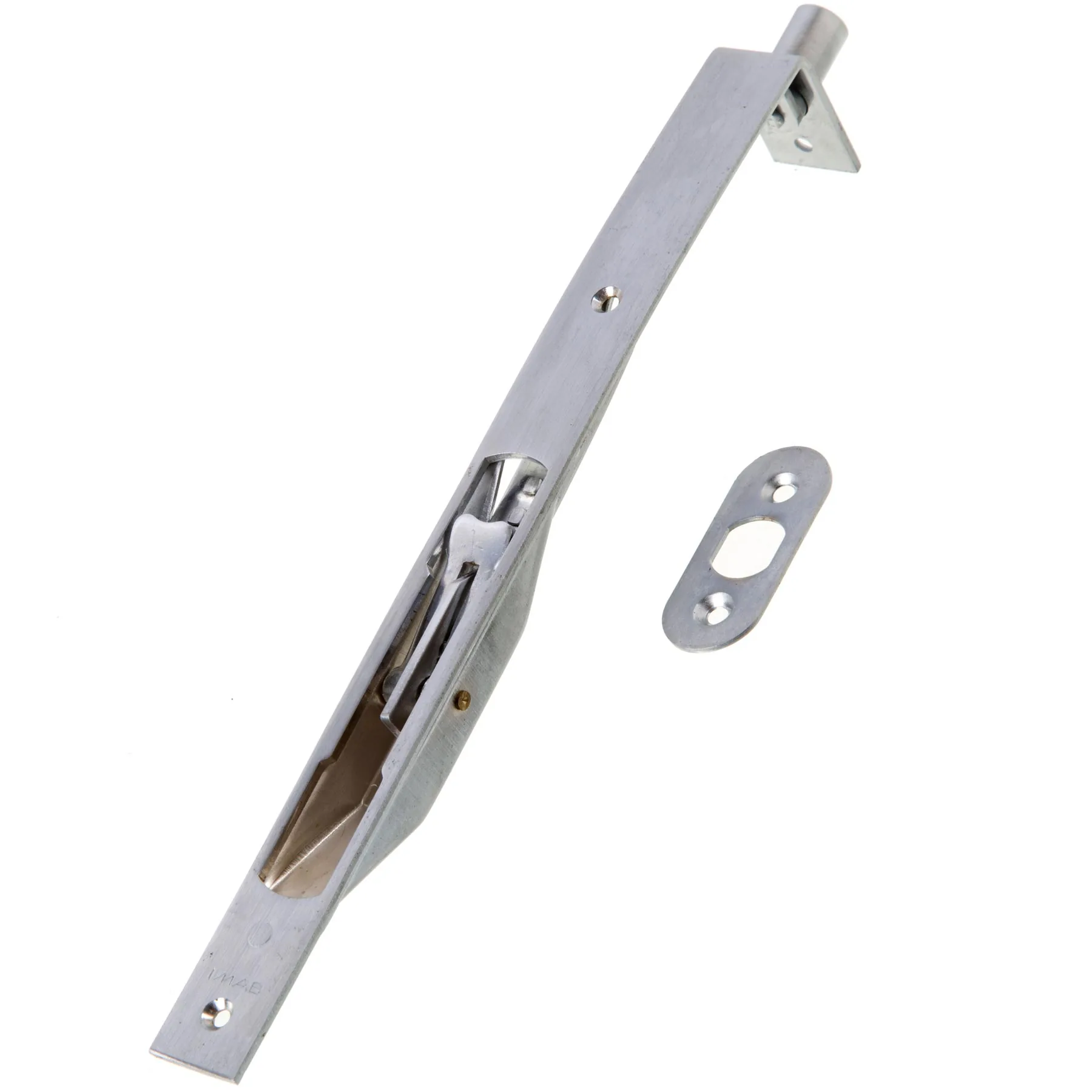 Trava Sobrepor Latão Cromado Acetinado 220x61mm 1 peça