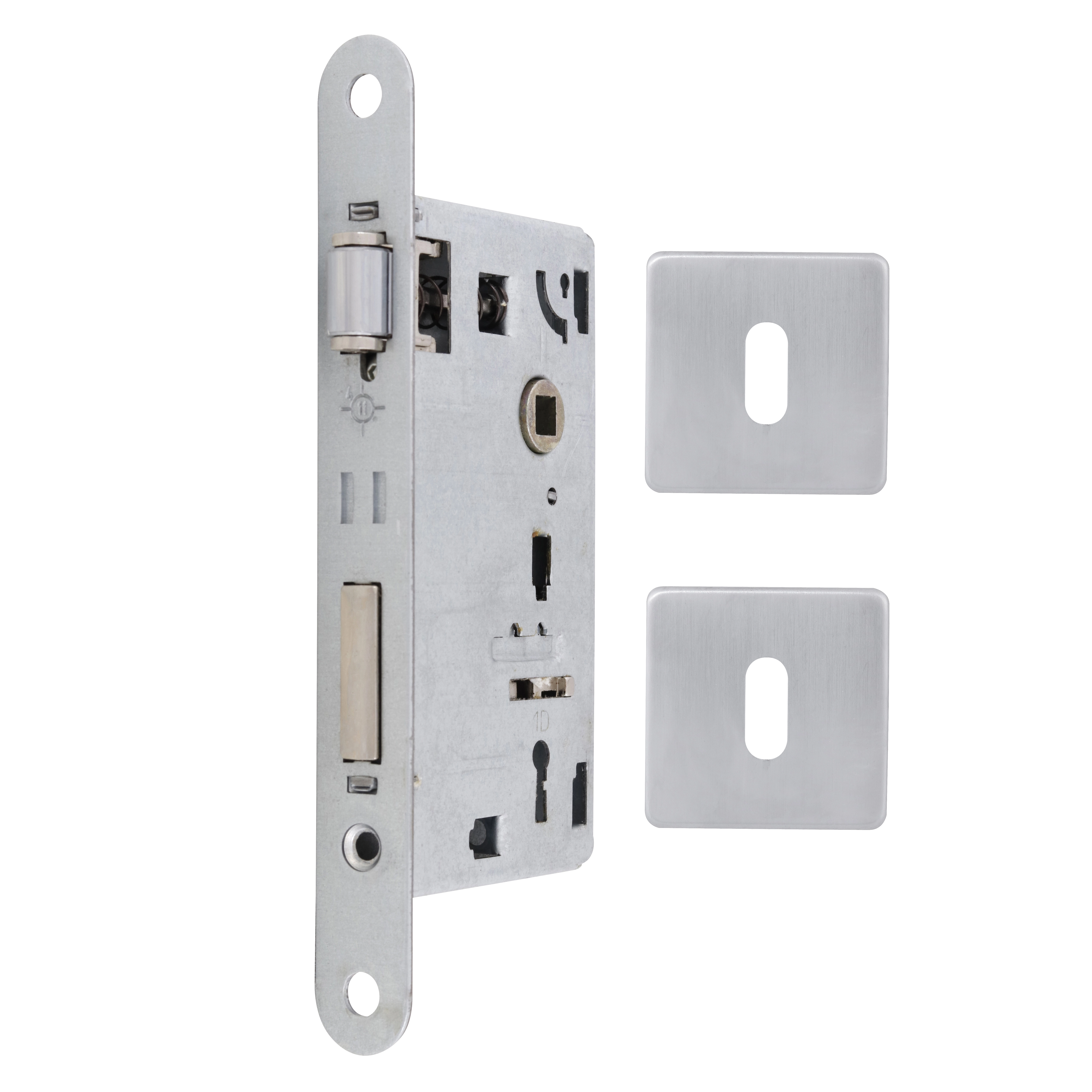 Fechadura Imab Trinco Rolete para Porta Pivotante Acetinado 55mm Chave Simples IZ1710G50