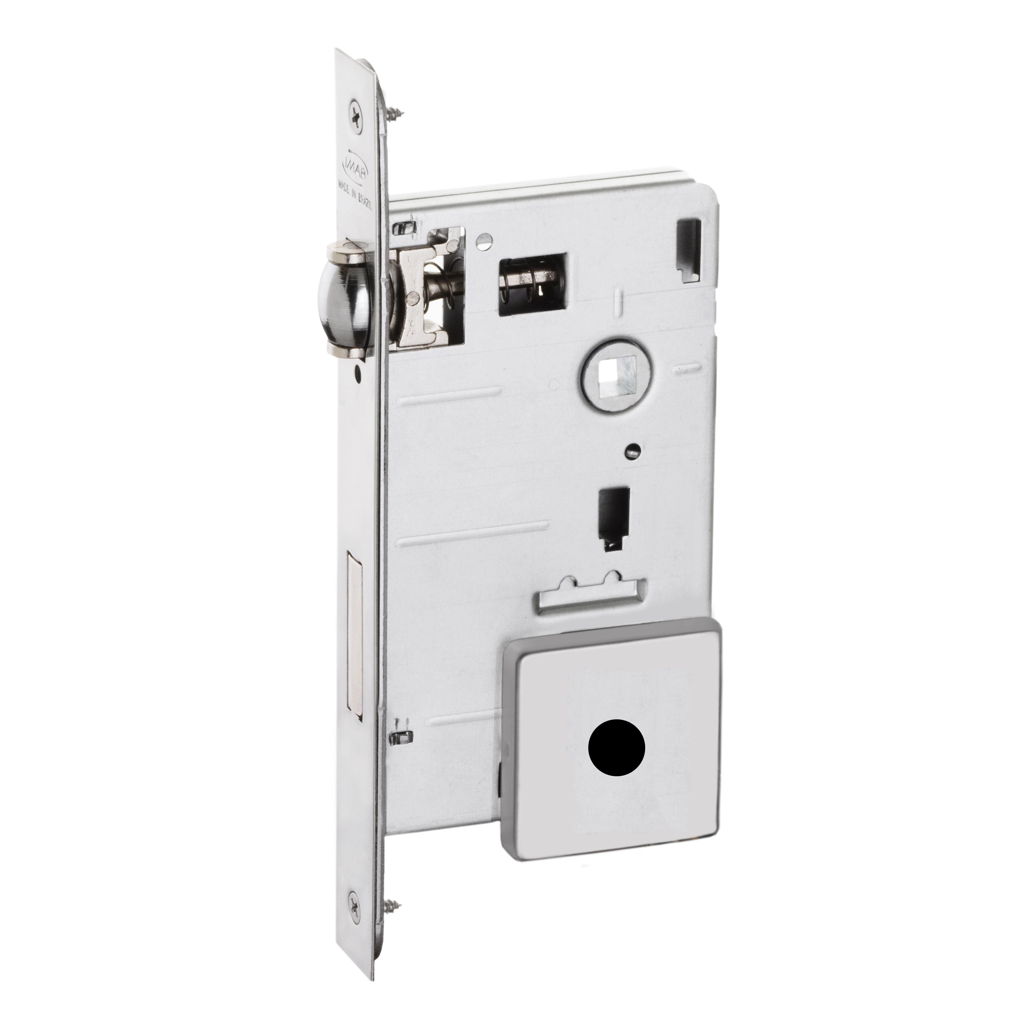 Fechadura Imab Trinco Rolete para Porta Pivotante Cromado 55mm Chave Simples BZ1710G80