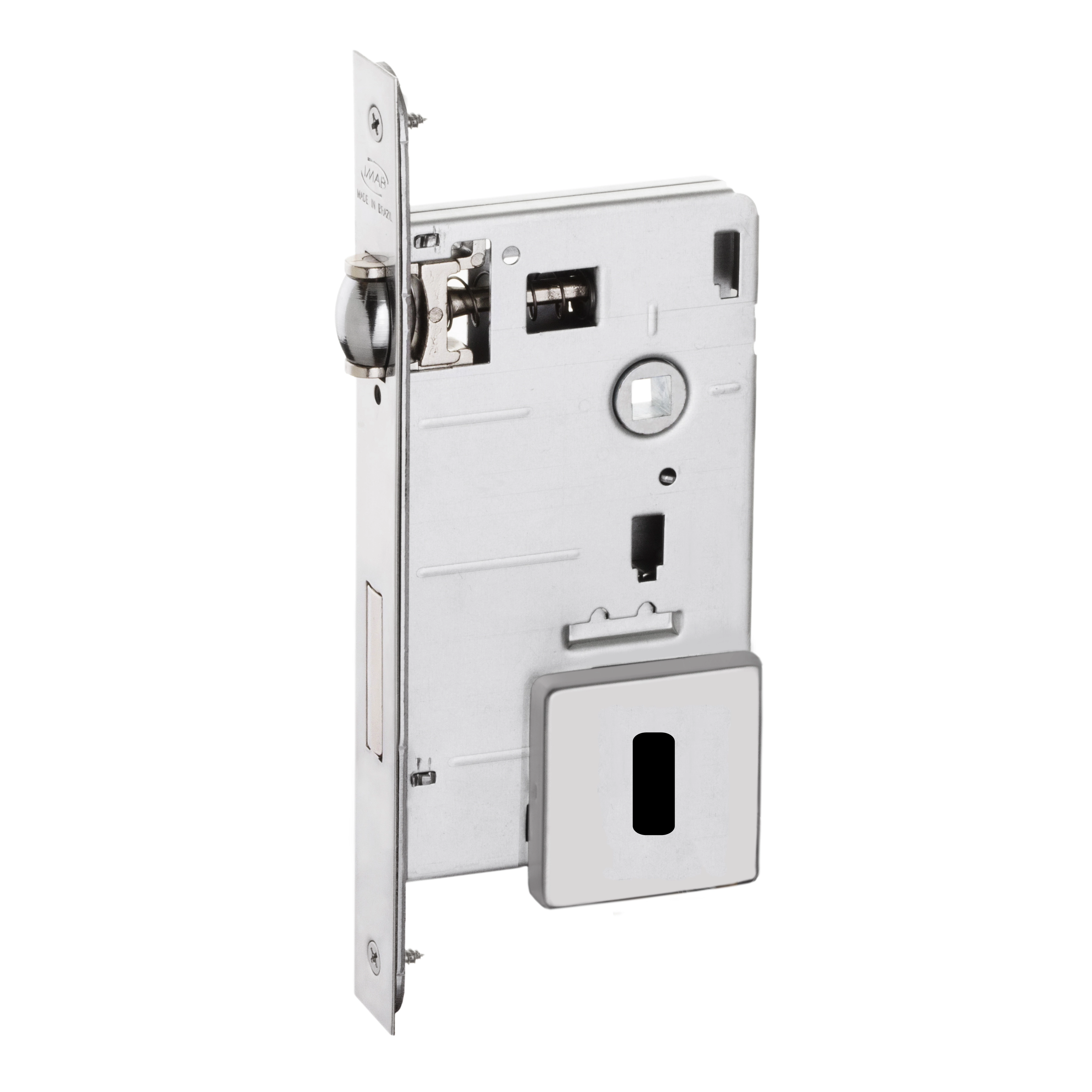 Fechadura Imab Trinco Rolete para Porta Pivotante Cromado 55mm Chave Simples IZ1710G50