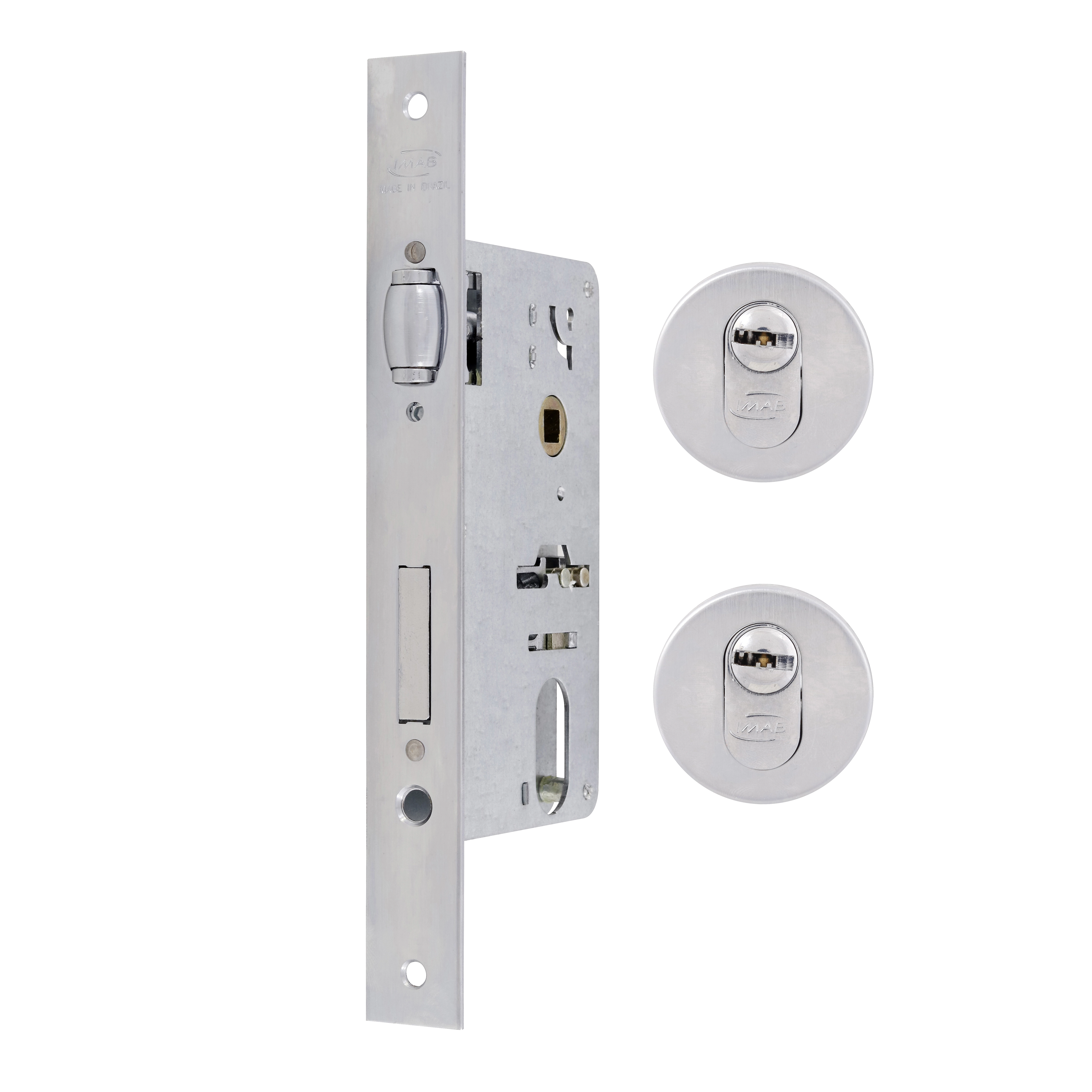 Fechadura Imab Trinco Rolete para Porta Pivotante Acetinado 55mm Chave Multiponto EZ4700E00