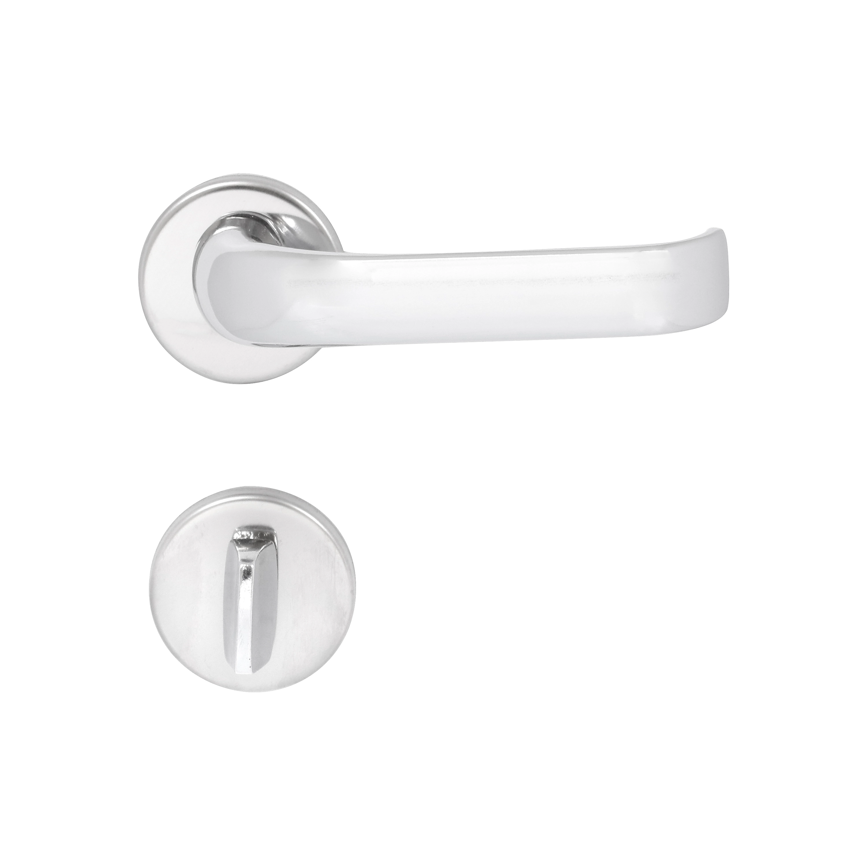 Fechadura Imab para Porta do Banheiro Cromado 40mm Chave Simples Duna