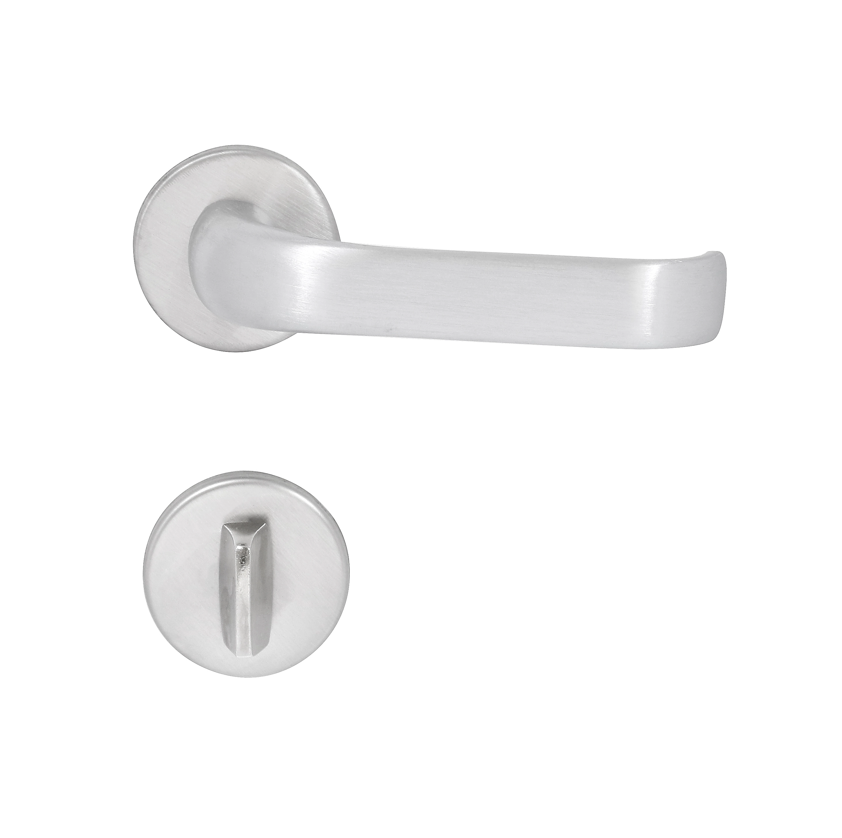 Fechadura para Porta do Banheiro Imab Duna Acetinado 40mm Aço Inox Chave Simples