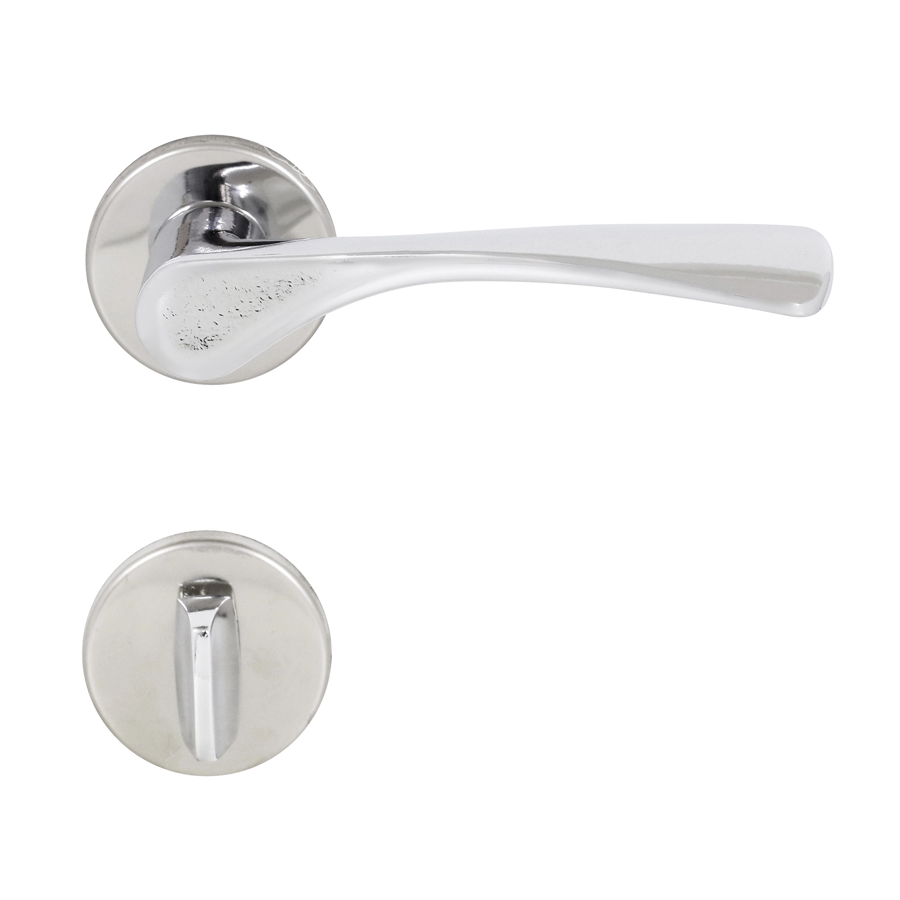 Fechadura Imab para Porta do Banheiro Cromado 40mm Chave Simples Rigel