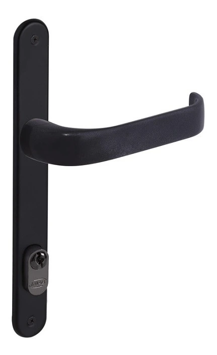 Fechadura Duna Preta Aluminio Aço Madeira 1600 22 Mm Espelho