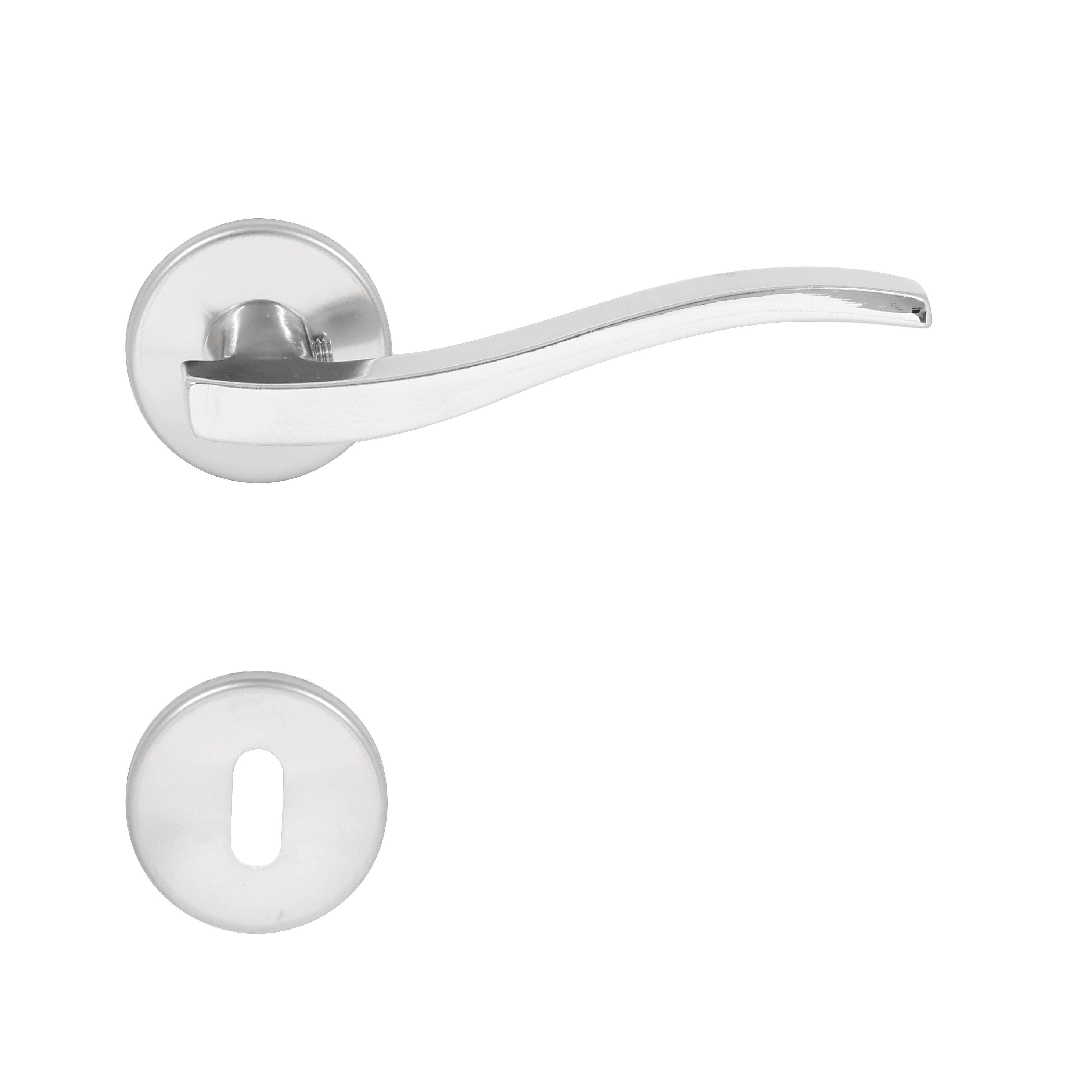 Fechadura para Porta Interna Cromado 40mm Comum com Roseta Marea 2 Imab