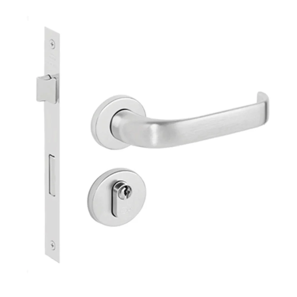 Fechadura Imab Duna 1 Cromo Acetinada Chave Externa Máquina 40mm