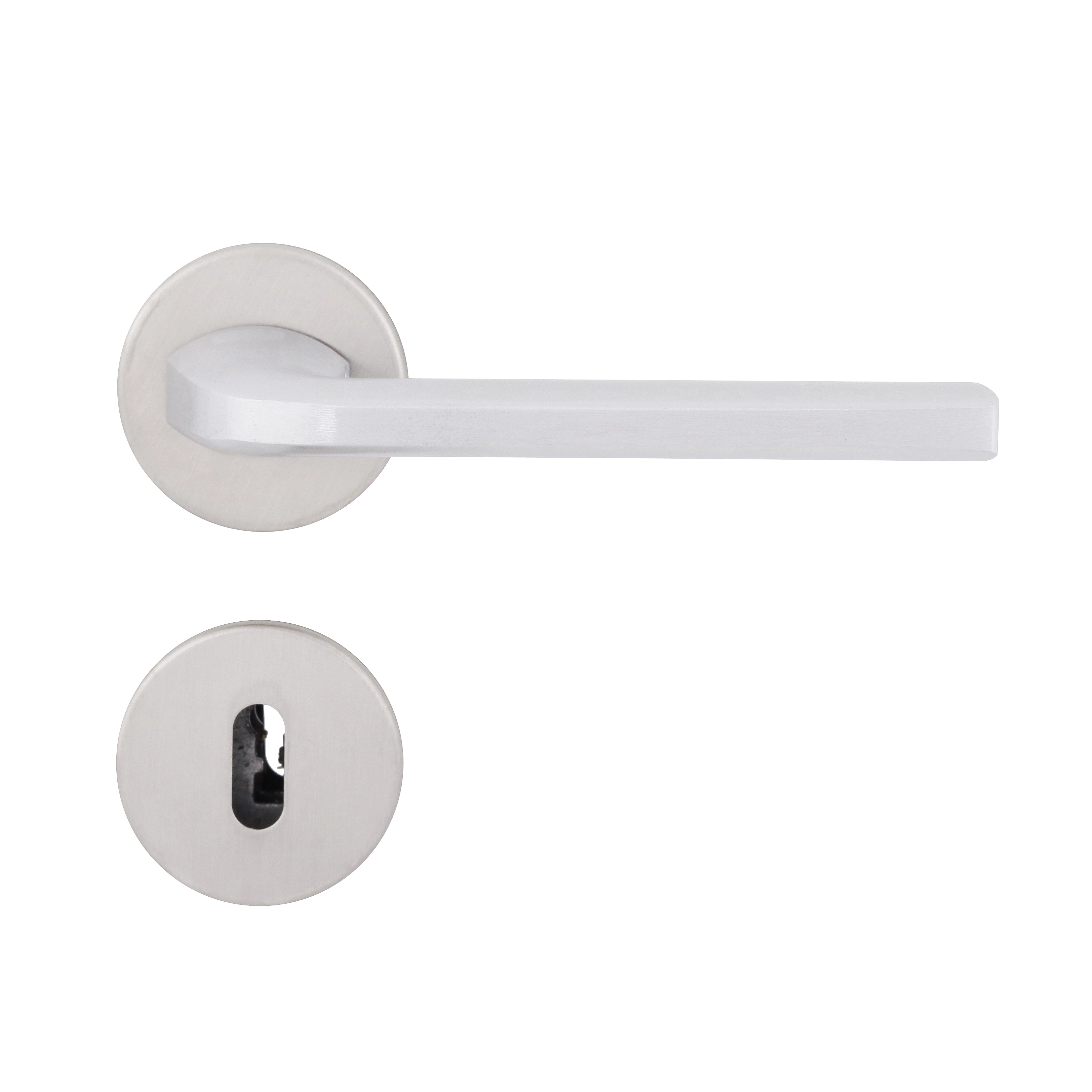 Fechadura Imab para Porta Interna Acetinado 40mm Chave Simples Flux