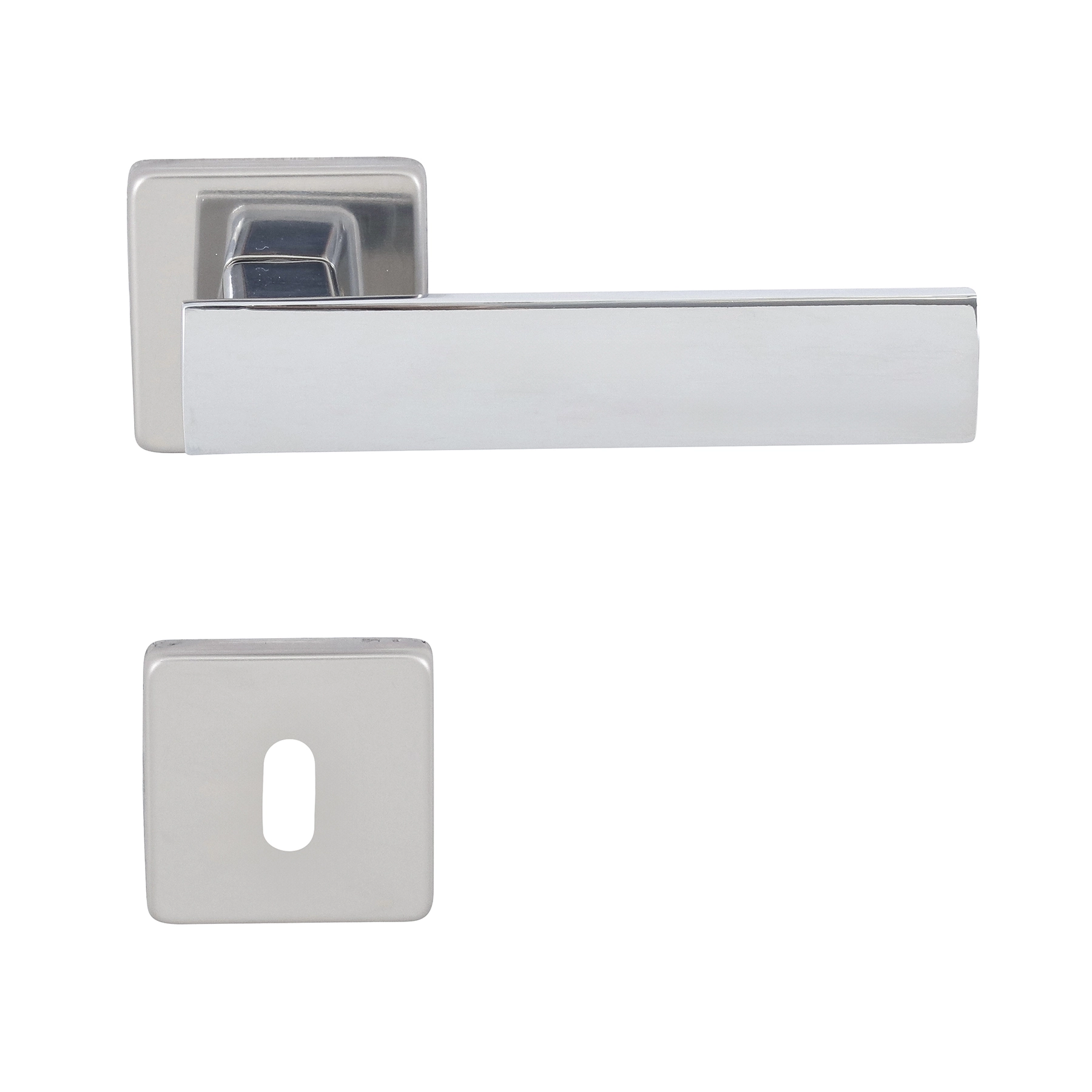 Fechadura para Porta Interna Imab Metro Light Cromado 55mm Inox Chave Simples