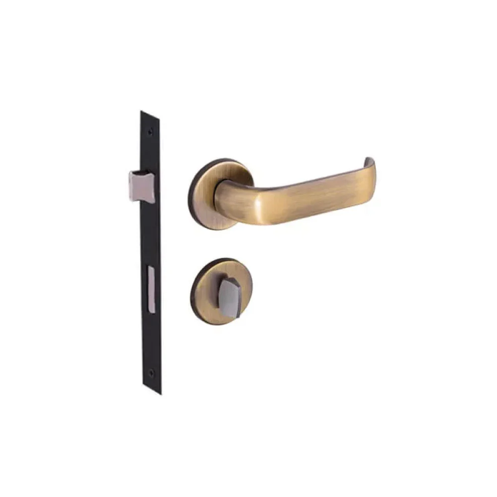 Fechadura Imab Duna 2 Ouro Velho Chave Banheiro Máquina 40mm