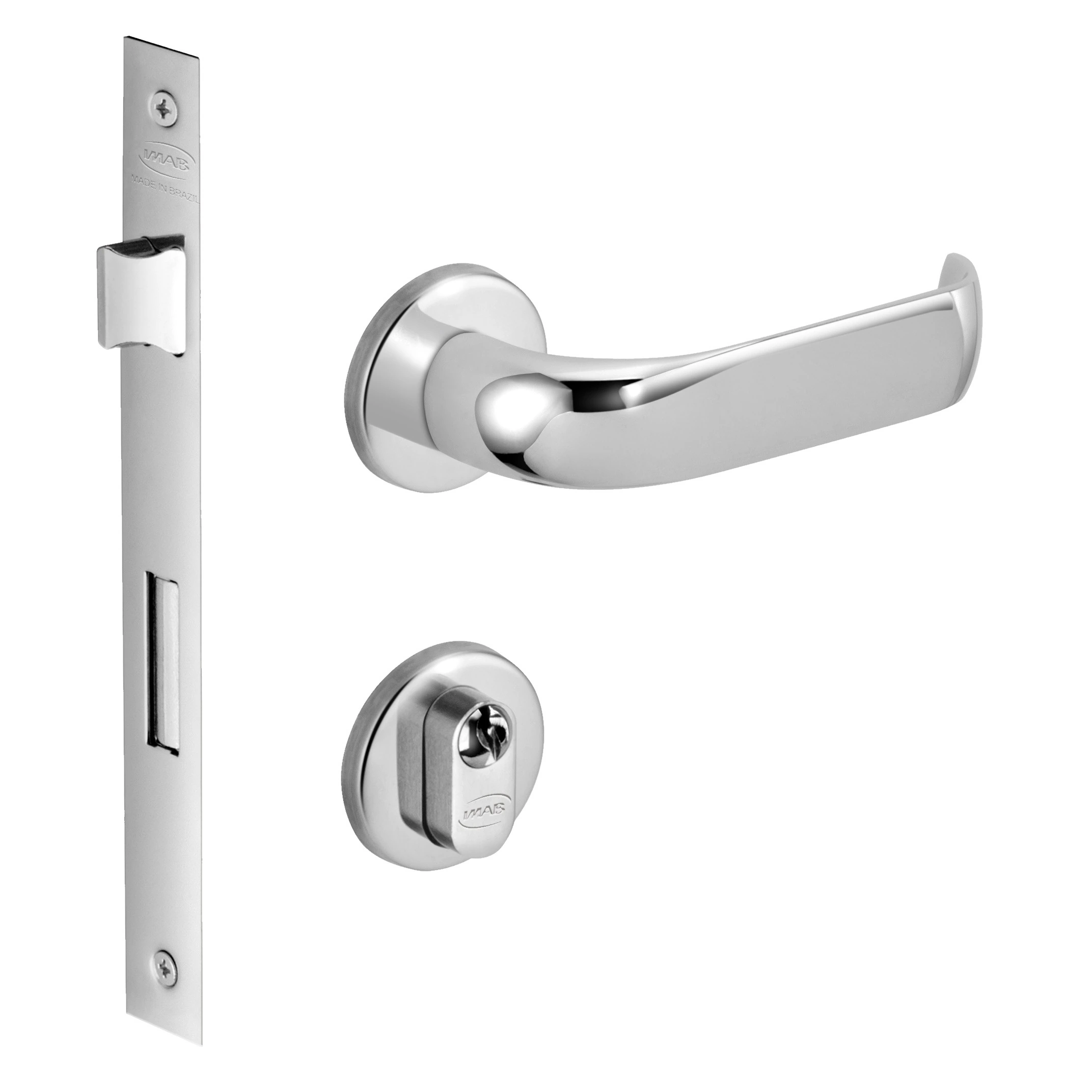 Fechadura Duna 3 Externa 40mm Cromado M09j5z R0069 Ez1300 Imab