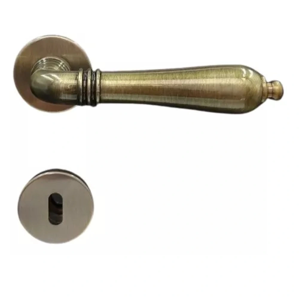 Fechadura Porta Interna Lily Imab Antique Ouro Velho Aq Quarto Sala Colonial Classica Maquina 55 Mm