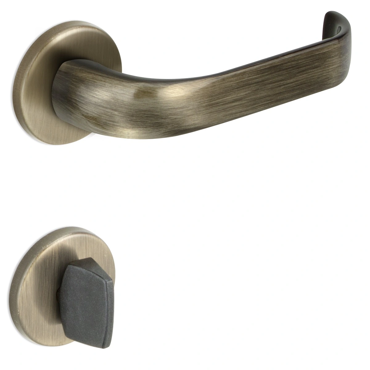 Fechadura Duna Banheiro 1300-40mm Antique Ouro Velho Imab Cj8769
