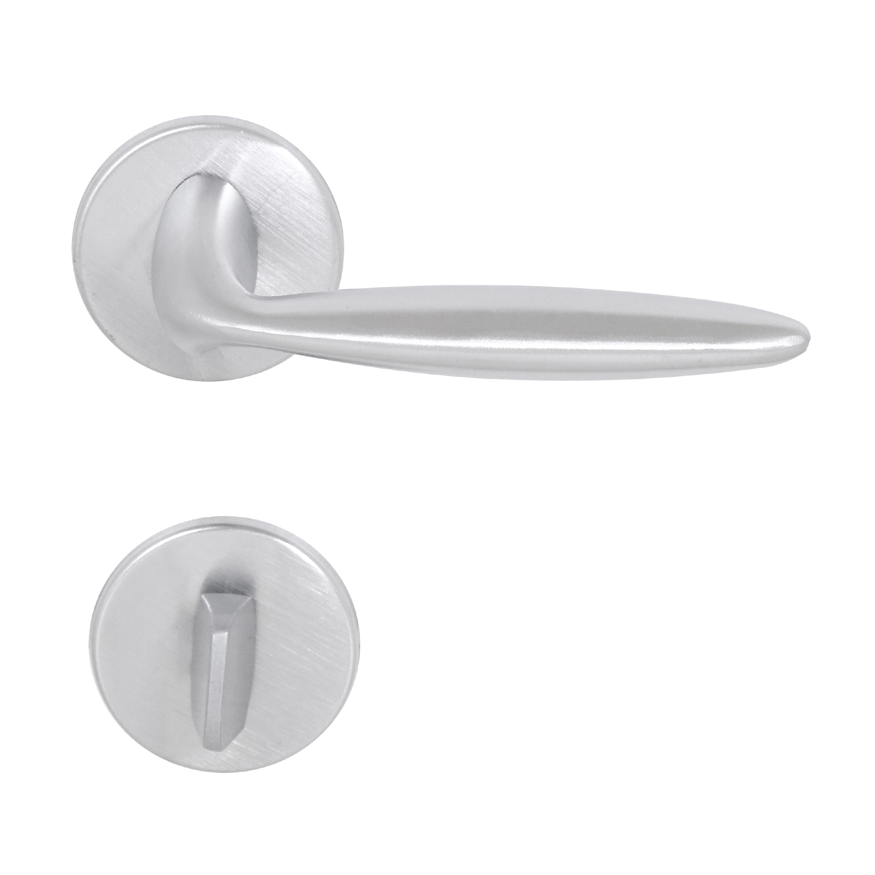Fechadura para Porta de Banheiro Acetinado 55mm Comum com Roseta Uno Imab