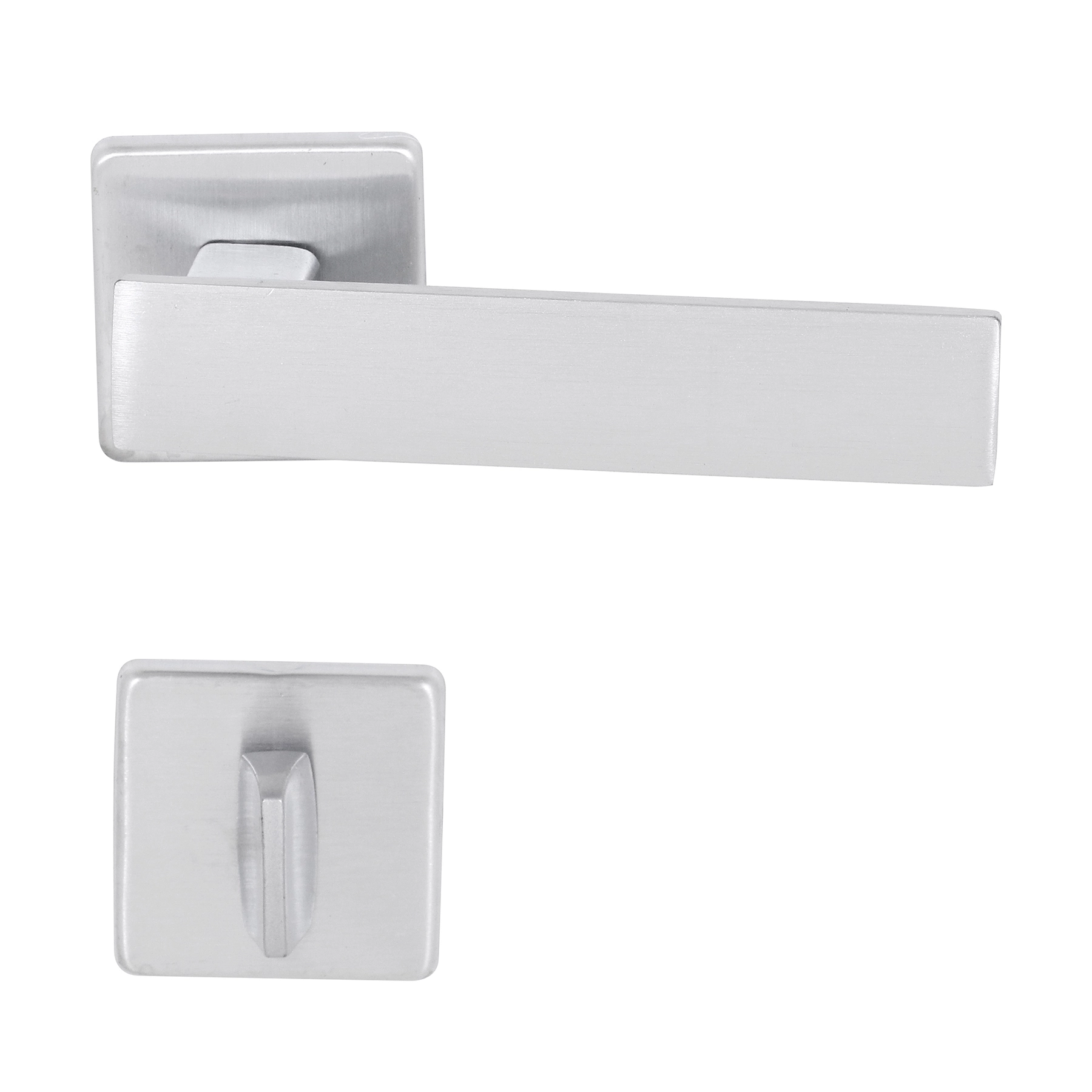 Fechadura para Porta de Banheiro Acetinado 55mm Comum com Roseta Metro Light Imab