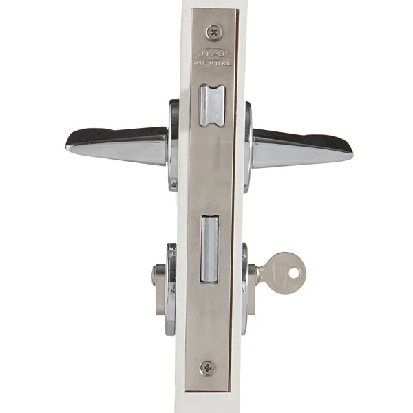 Fechadura para Porta de Entrada Cromado 55mm Comum com Roseta Logus Imab