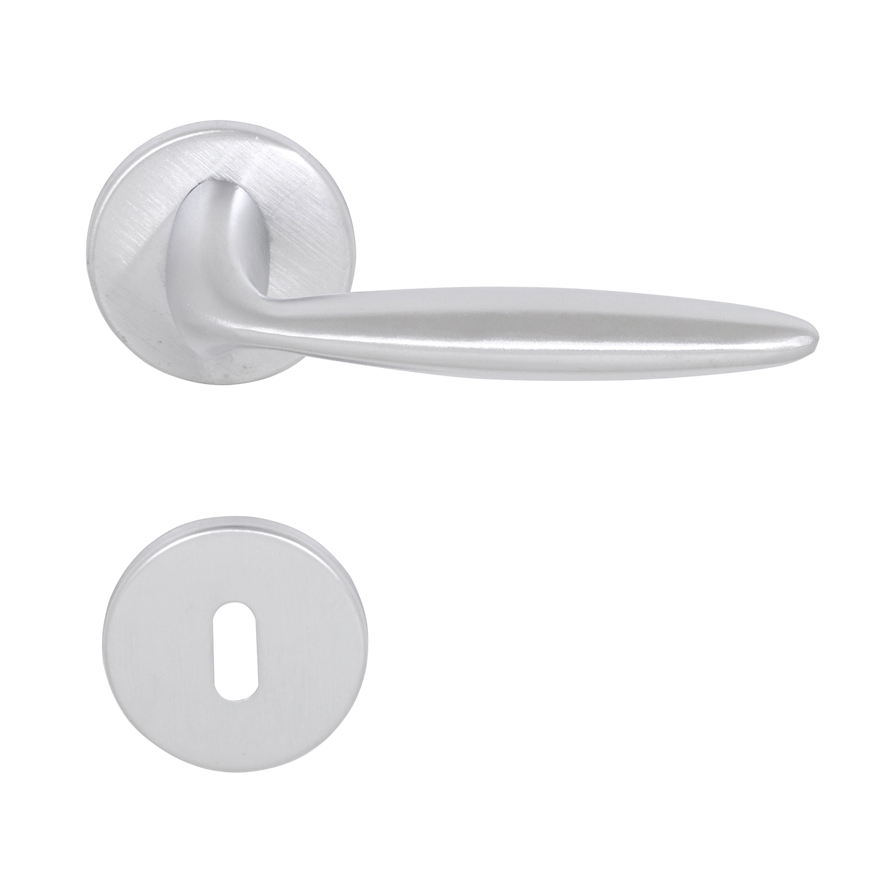 Fechadura para Porta Interna Acetinado 55mm Comum com Roseta Uno Imab