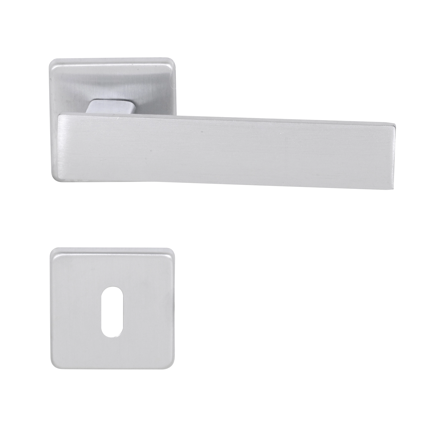 Fechadura para Porta Interna Acetinado 55mm Comum com Roseta Metro Light Imab