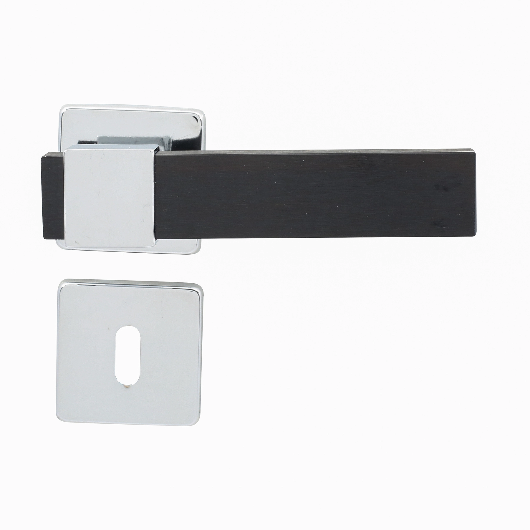 Fechadura para Porta Interna Cromado 55mm com Roseta Bruma Imab