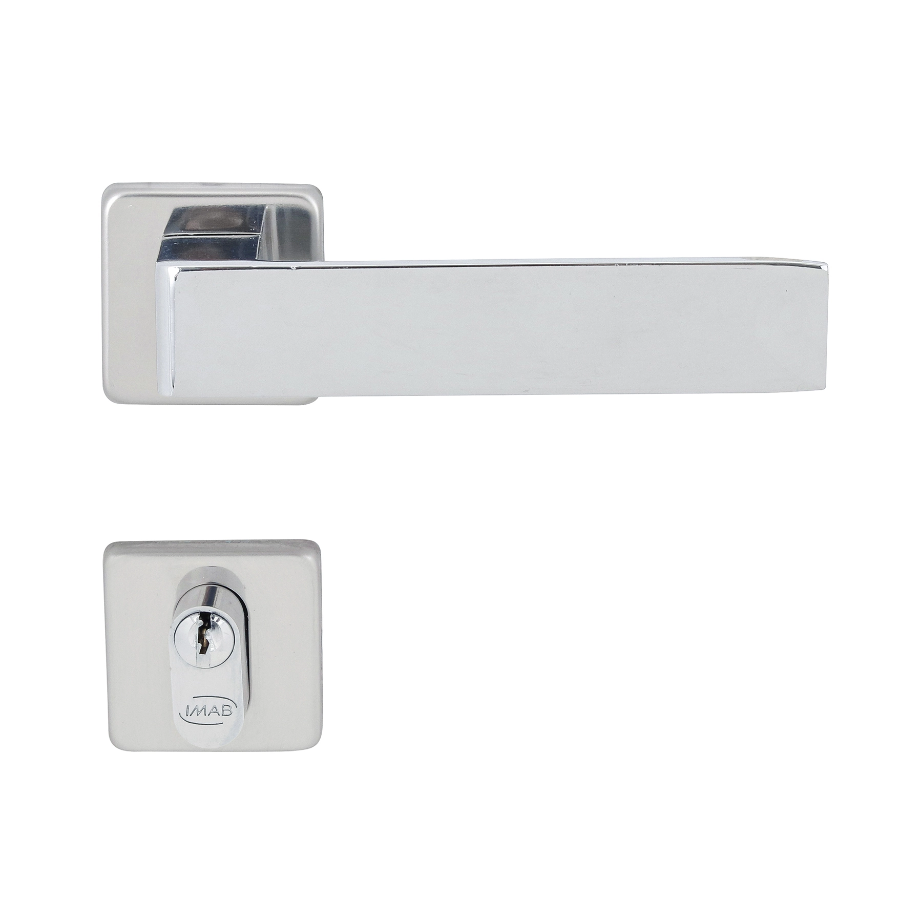 Fechadura Imab Alta Segurança para Porta de Entrada Cromado 40mm Chave Simples