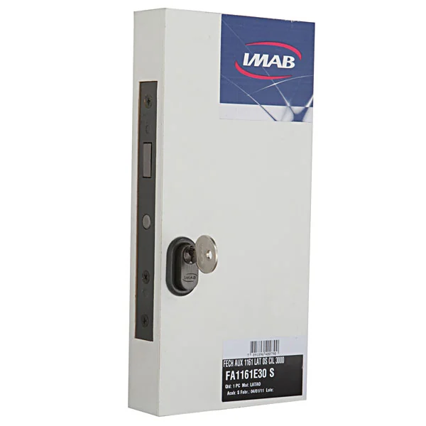 Fechadura Imab Bico de Papagaio para Porta de Correr Acetinado 29mm Chave Simples 1161E30 S