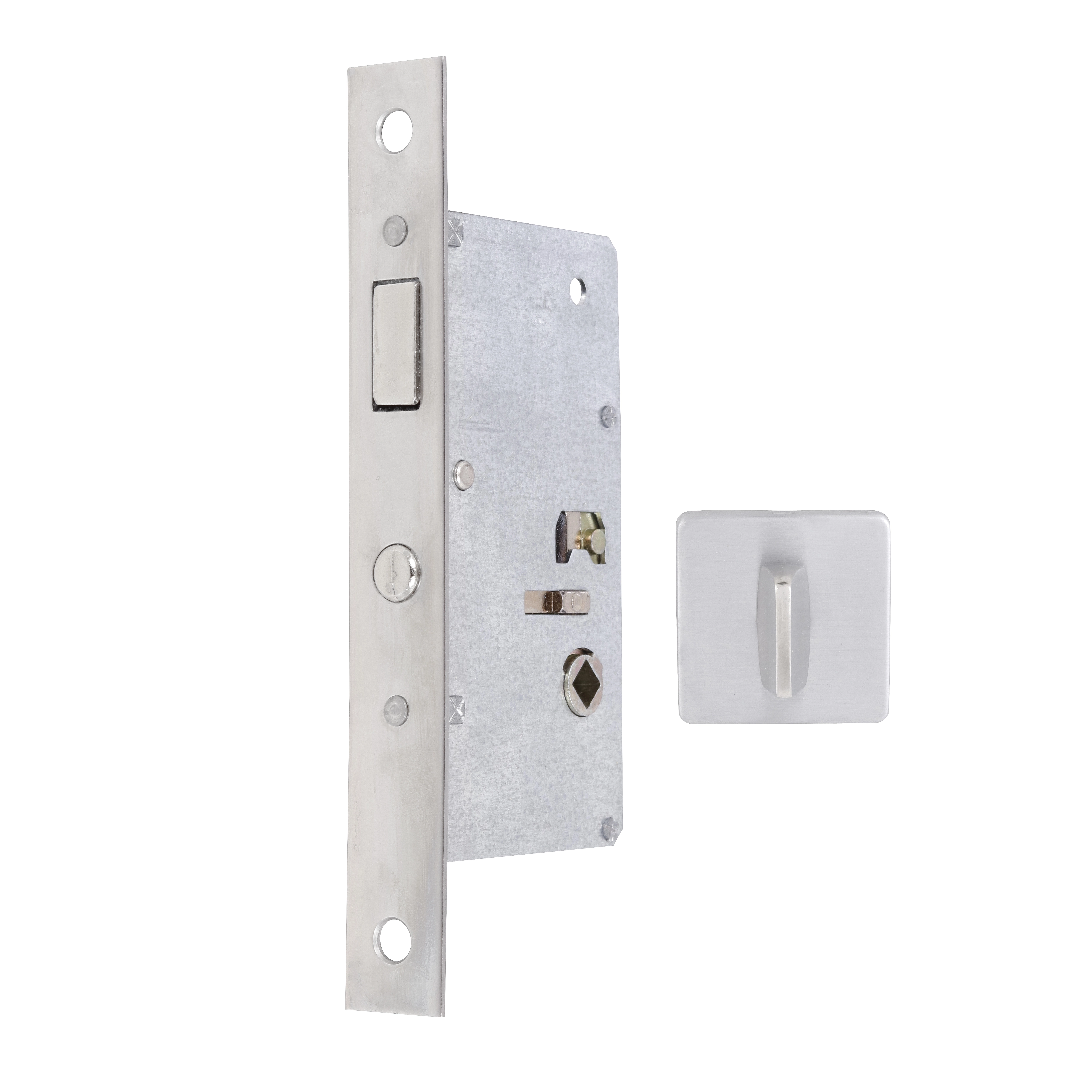 Fechadura Imab para Porta de Correr Acetinado Chave Simples 1381B32