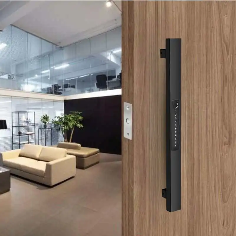 Puxador Digital Com Painel Frontal 2500 Aço Inox Preto Imab Comprimento:70cm