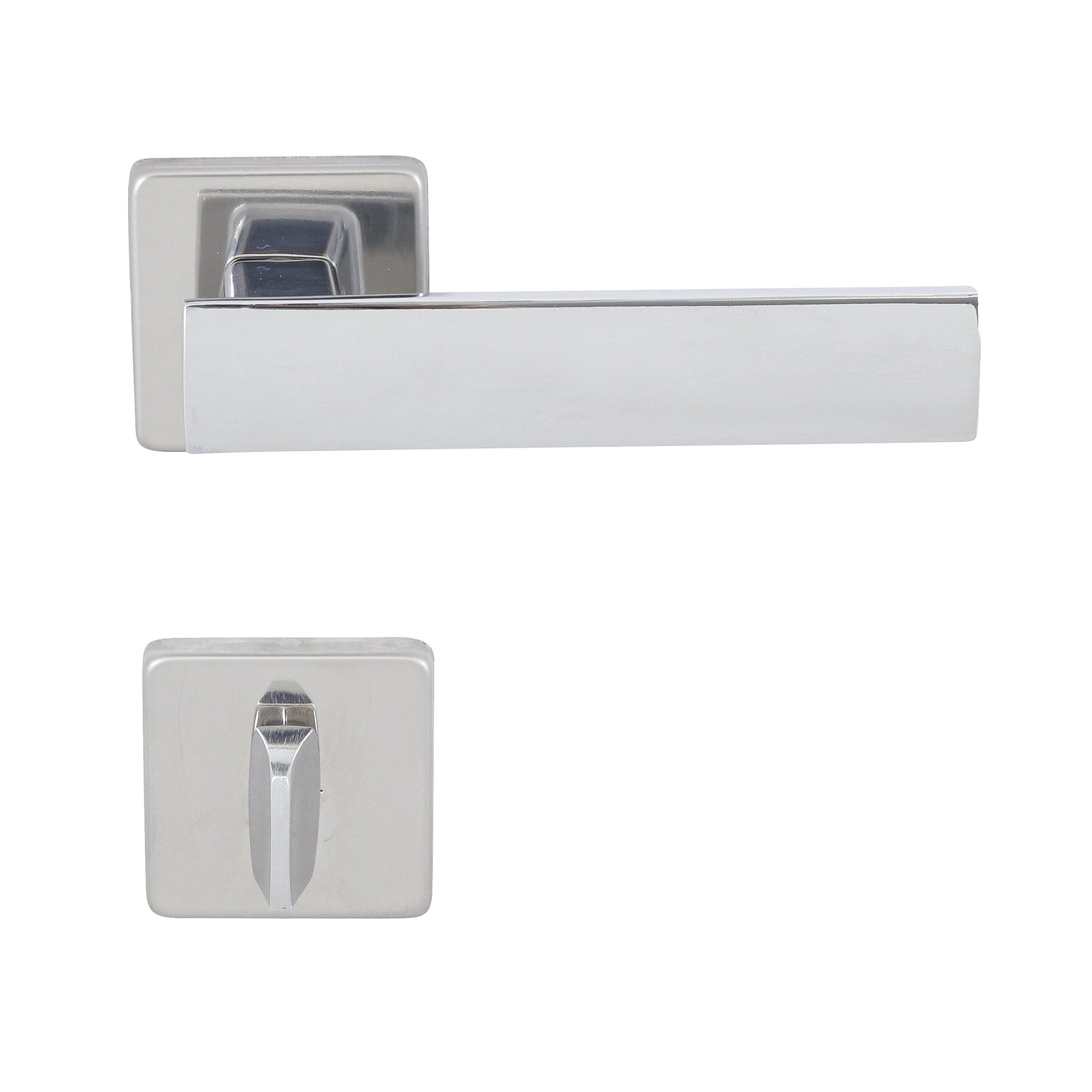 Fechadura para Porta do Banheiro Imab Metro Light Cromado 55mm Inox Chave Simples