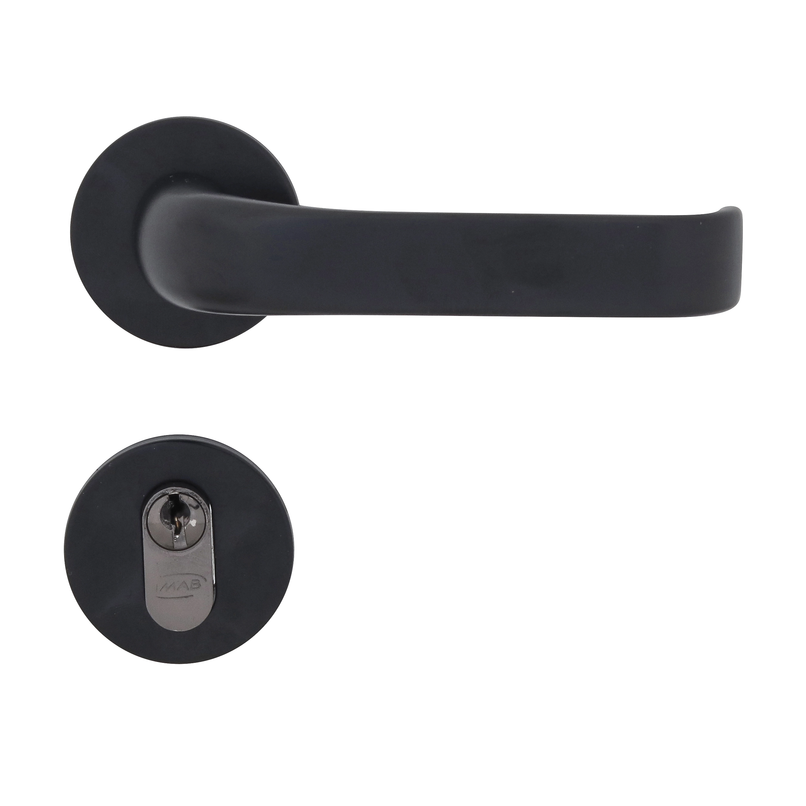 Fechadura para Porta de Entrada Imab Duna Preto 40mm Aço Inox Chave Simples
