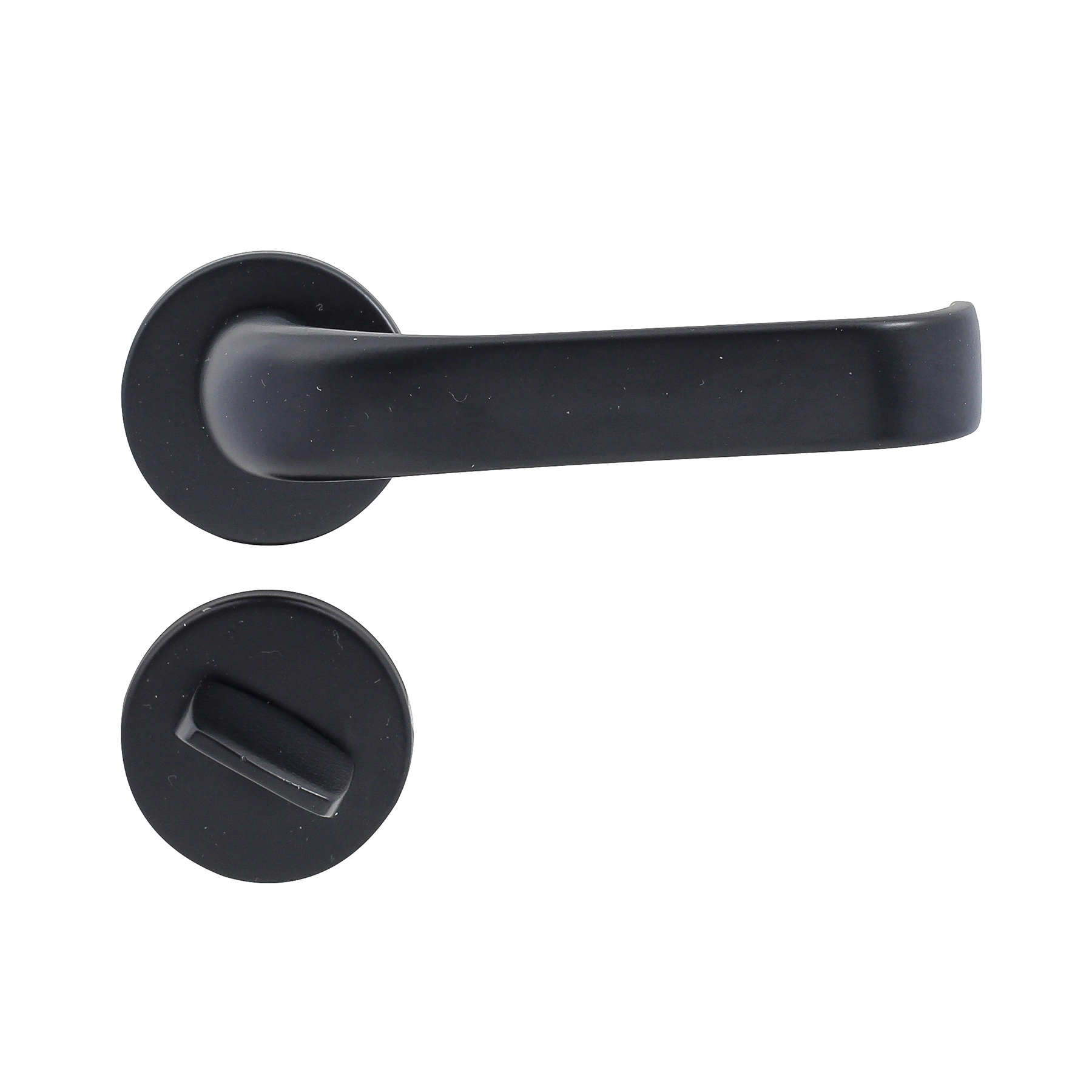 Fechadura para Porta do Banheiro Imab Duna Preto 40mm Aço Inox Chave Simples
