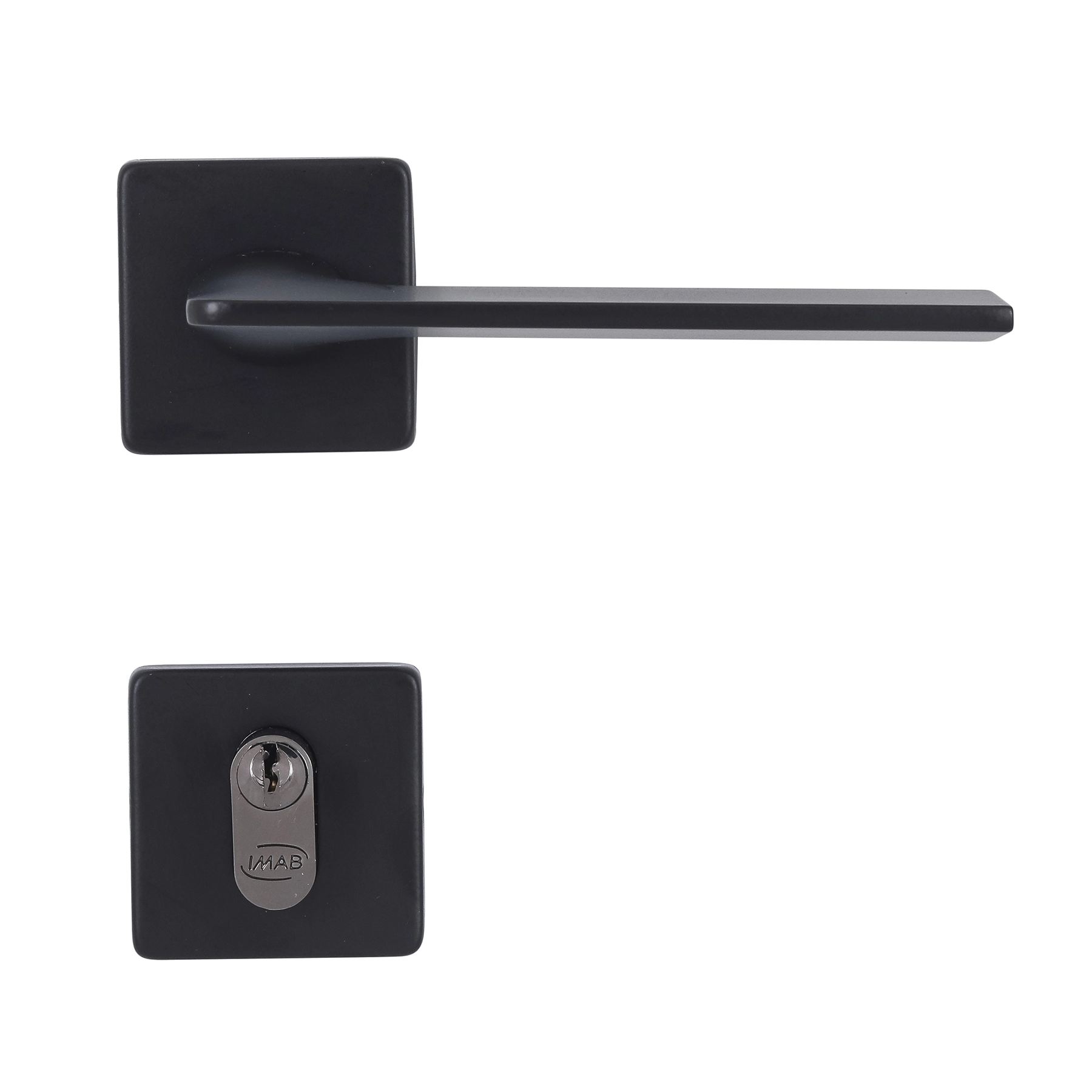 Fechadura Imab Alta Segurança para Porta de Entrada Preto 55mm Chave Simples Malba