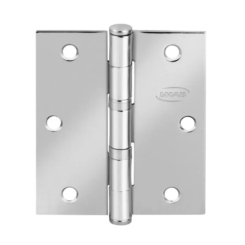 Dobradiça 3.5x3 234 Em Ferro Cromo Acetinado Imab