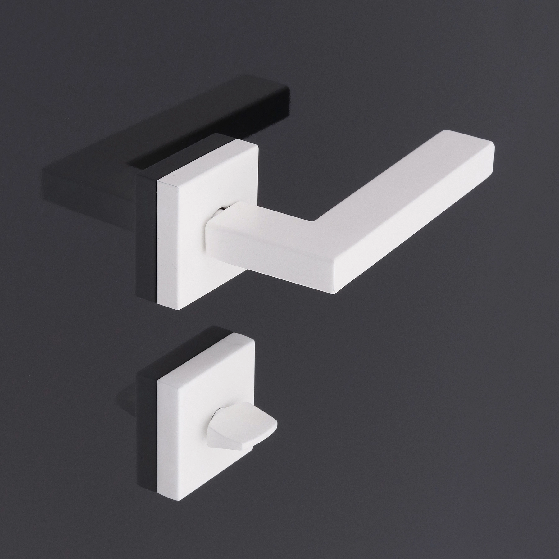 Maçaneta e Roseta para Porta Interna Branco Square Inspire
