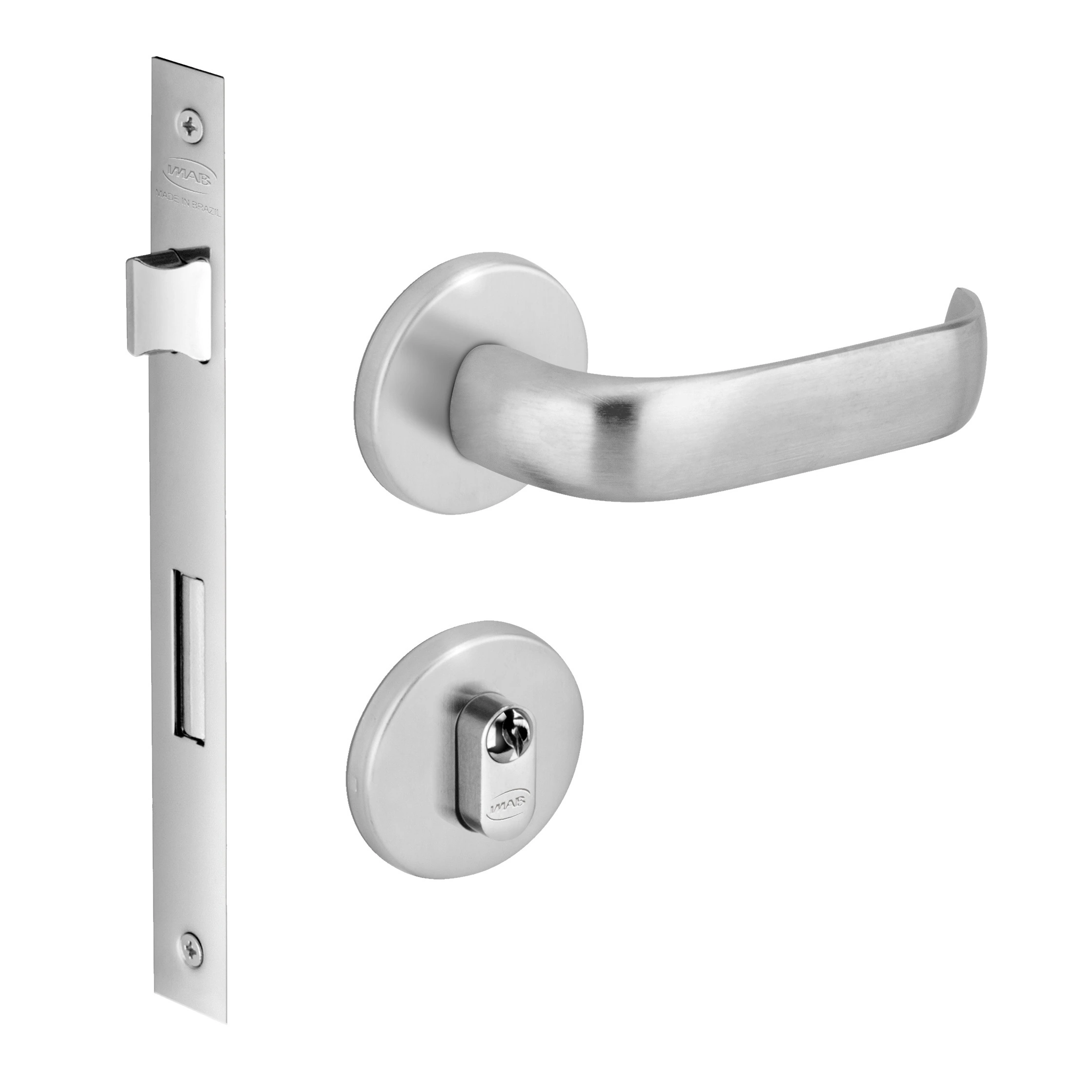 Fechadura Duna 2 Externa 55mm Cromo Acetinado M0915z R0069 Ez1750 Imab