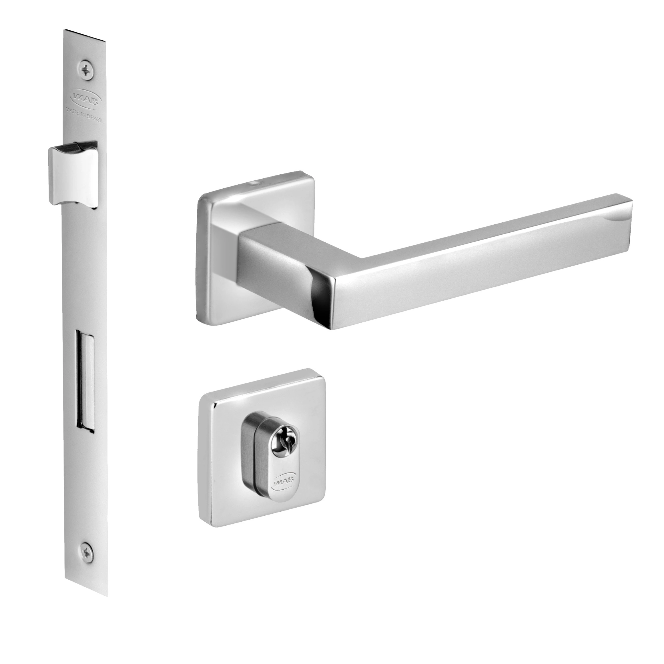 Fechadura Hato 2 Externa 55mm Aço Inox Polido M09c9 R0091 Ez1750 Xp Imab