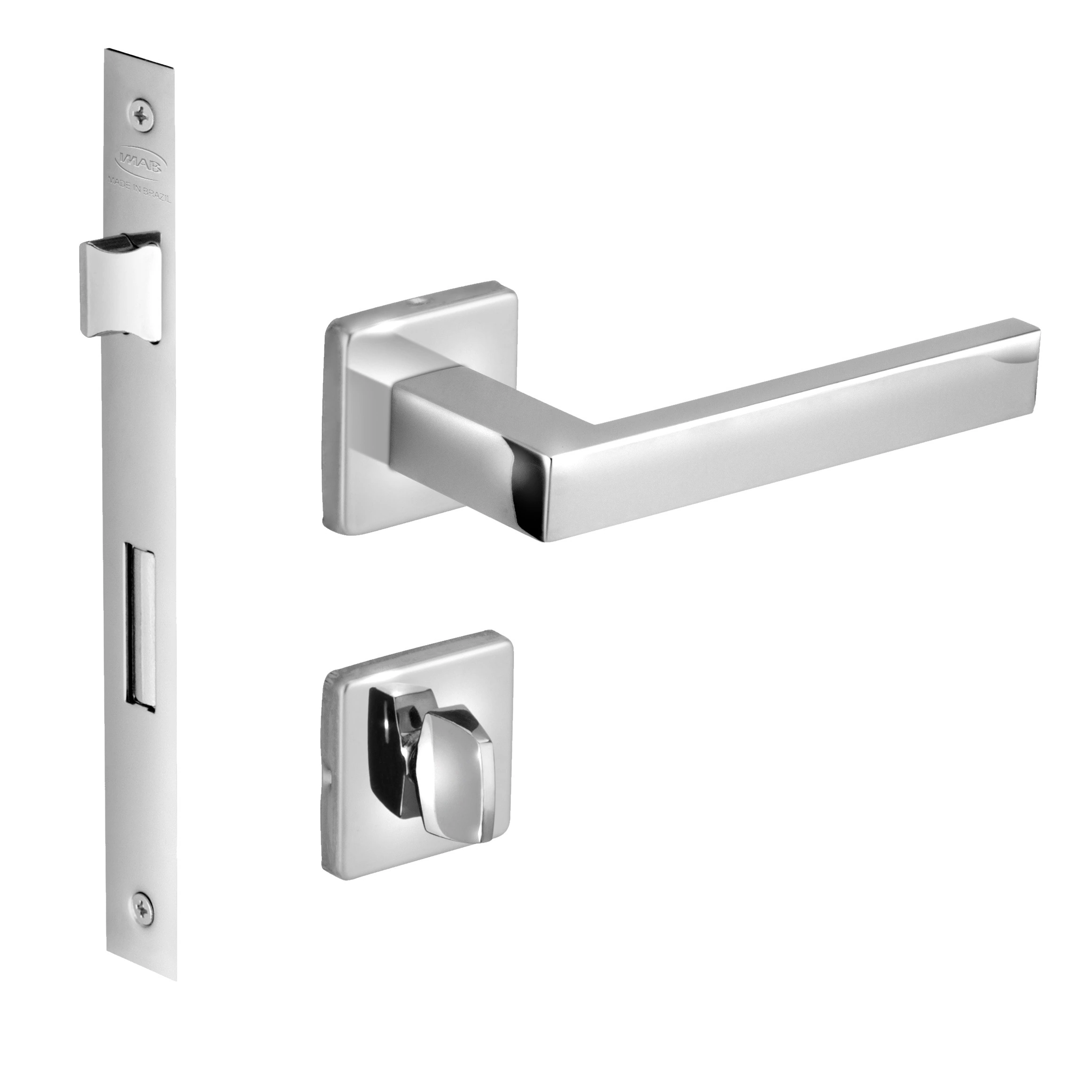 Fechadura Hato 2 Banheiro 55mm Aço Inox Polido M09c9 R0091 Bz1952 Xp Imab