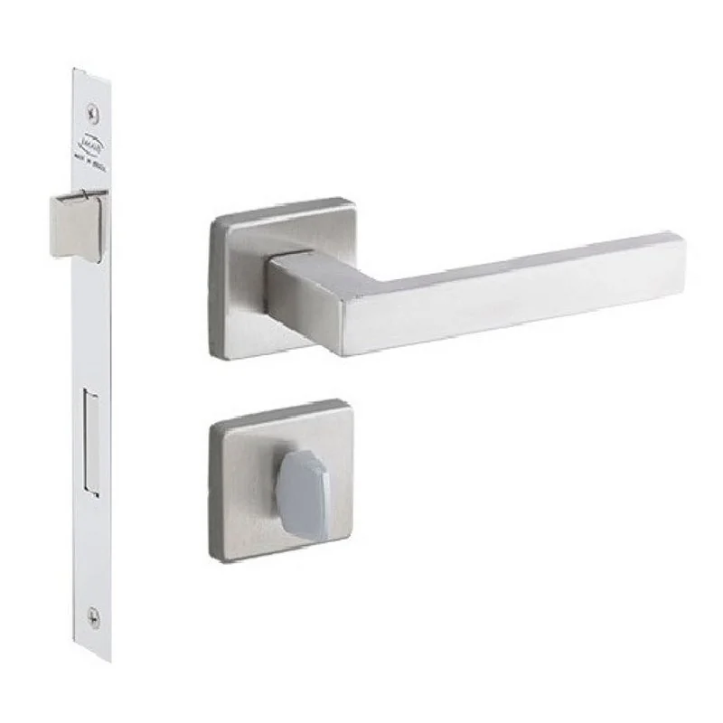 Fechadura Banheiro Hato 2 Inox Escovado Imab 55 Mm Wc Ixe