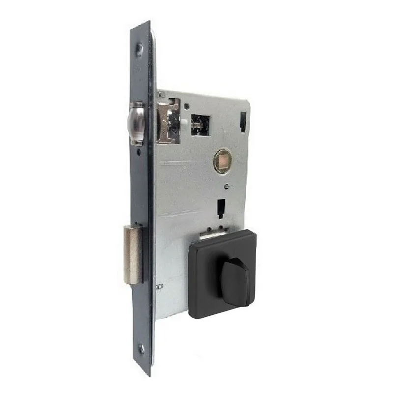 Fechadura Rolete Banheiro Wc 1710 Imab Pivotante Preta 55mm
