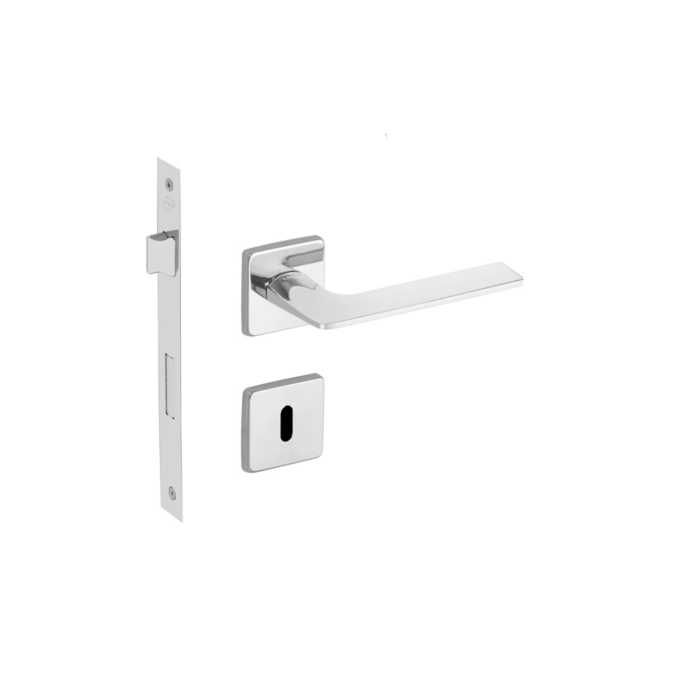 Fechadura Imab para Porta do Quarto Cromado 55mm Chave Simples
