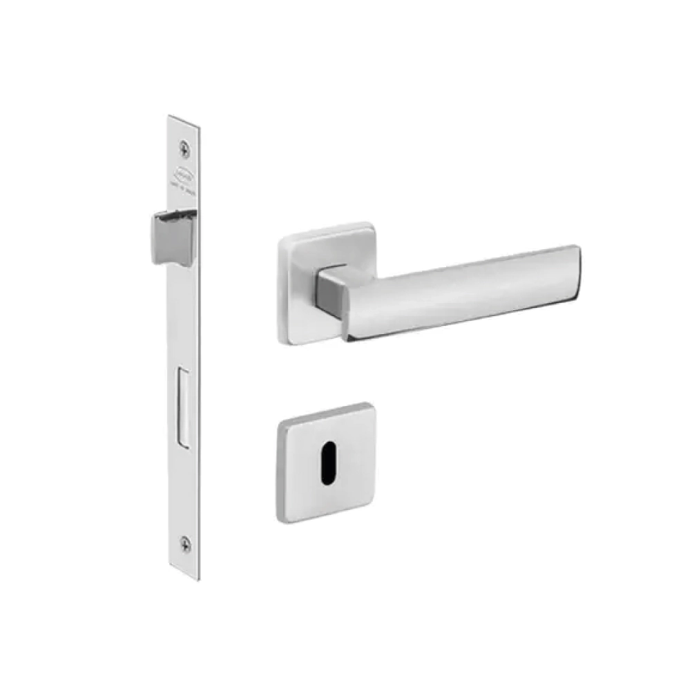 Fechadura Imab Metro Light Cromo Acetinado Chave Interna Máquina 55mm