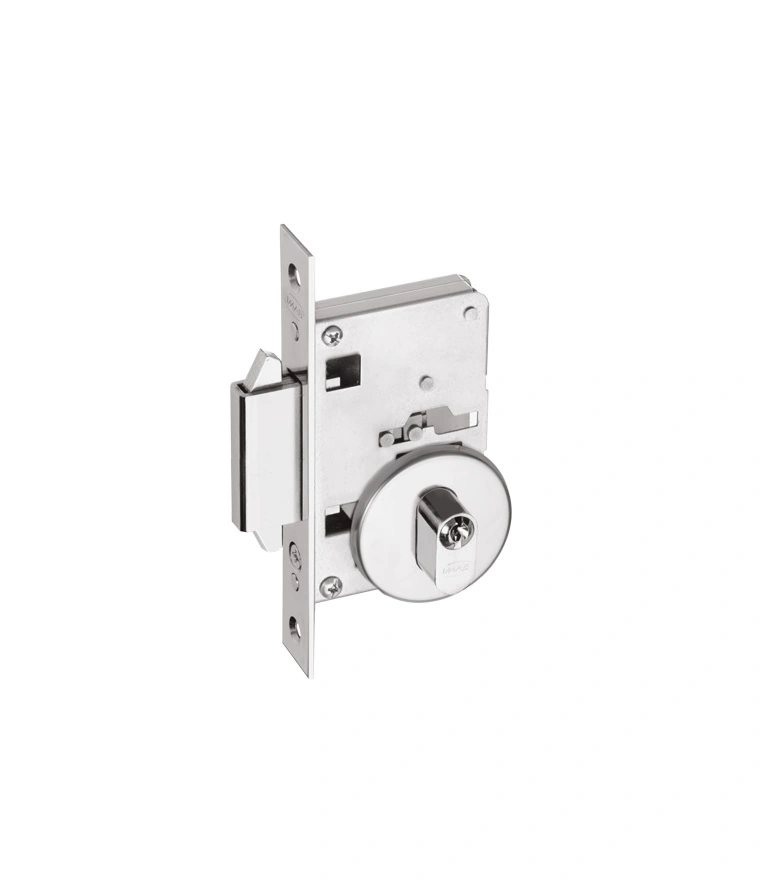 Trava Imab Asa de Avião para Porta de Correr Polido 40mm Inox Chave Simples