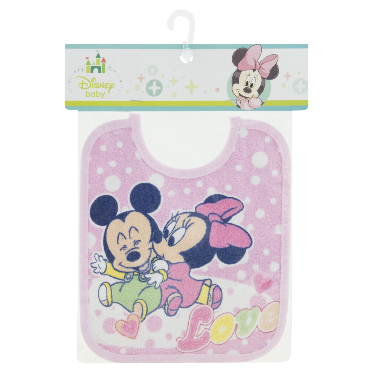 Babador Flanelado Mickey e Minnie Disney Baby