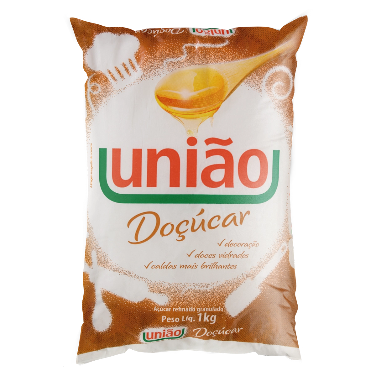 Açúcar Refinado Granulado Doçúcar UNIÃO Pacote 1kg
